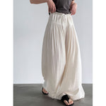 High-waisted Drawstring Pleated Culottes