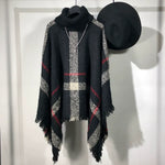 Irregular Raw Edge Loose Turtleneck Sweater