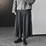 Thick Striped Cropped Trousers