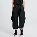 Button Loose Casual Cropped Trousers