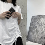 Drawstring Irregular T-shirt