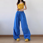 Retro Pleated Straight Wide-leg Pants