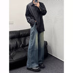 Studded Flared Wide-leg Jeans