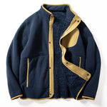 Polar Fleece Panel Stand Collar Jacket