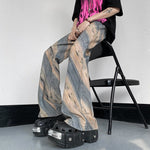 Vintage Wash Twill Simmered Bootcut Jeans