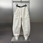 Casual Loose Elastic Waist Scimitar Trousers