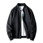 Stand Collar Zip Slip Pocket Baseball Jacket