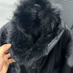 American Warm Large Fur Collar Coat