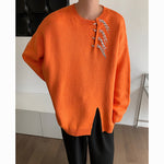 Vintage Asymmetrical Slit Sweater