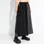 Paneled Wide-leg Elastic Waist Culottes