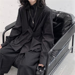 Loose Asymmetrical Button Shirt