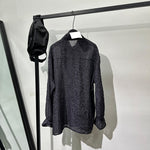 Vintage Pleated Embossed French Loose Hollow Breathable Shirt