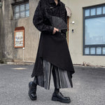 Irregular Patchwork Striped Wide-leg Pants