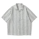 Retro Linen Striped Shirt