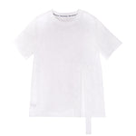 Women's Floral Pattern Lace Slit Hem T-shirt