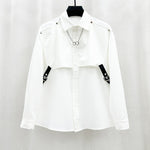 Patchwork Shawl Design Long-sleeved Shirt