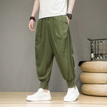 Ice Silk Flowy Loose-fitting Casual Pants