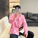 Pink Star Print Shirt