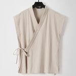 Slanted Collar Loose Vest