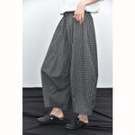 Womenâ€™s Plaid Anti-wrinkle Curved Trousers