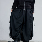 Strappy Wide Leg Ninth Pants