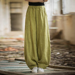 Tie-Dyed Cotton And Linen Casual Bloomers