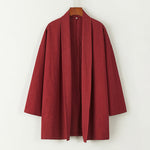 Loose cardigan cotton and linen Coat