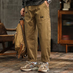 American Retro Patchwork Straight-leg Cargo Pants