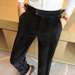 Chenille Naples Casual Straight-leg Suit Trousers