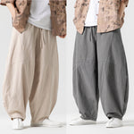 Linen Casual Lantern Wide-leg Pants