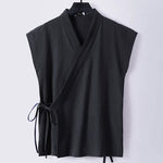 Slanted Collar Loose Vest