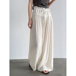 High-waisted Drawstring Pleated Culottes