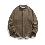 Stand Collar Retro Loose Casual Shirt