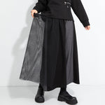 Paneled Wide-leg Elastic Waist Culottes