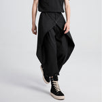 Button Loose Casual Cropped Trousers