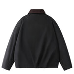 Retro Corduroy Collar Patchwork Loose Jacket