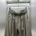 Loose-fitting Curved Elastic Waist Casual Pants