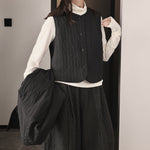 Loose-fitting Crew Neck Vest