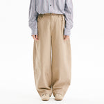 Retro Wide-leg Curved Casual Pants