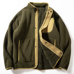 Polar Fleece Panel Stand Collar Jacket