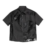 Women Irregular Lace Patchwork Loose Casual T-shirt