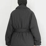 Winter White Duck Down Thickened Pleated Loose Jacket