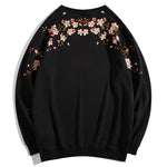 Plum Embroidery Sweatshirt