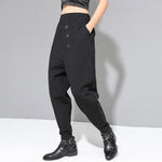 High-waisted Spliced casual Harem Pants