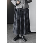 Thick Striped Cropped Trousers