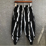 Striped Casual Slim Fit Cropped Harem pants