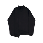 Asymmetric Half High Collar Sweatshirt