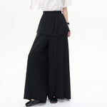 Women's Faux Two-Piece Casual Pants