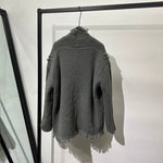 Vintage Ripped Knit Cardigan Sweater