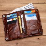 Retro Handmade Leather Wallet Multi Card Slots Wallet